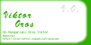 viktor oros business card